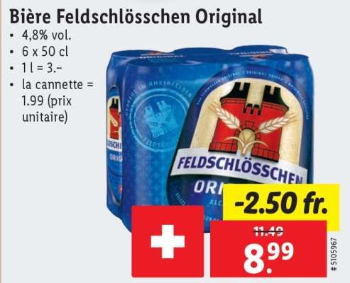 Bière Feldschlösschen Original