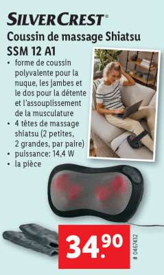 SilverCrest Coussin de massage Shiatsu SSM 12 A1