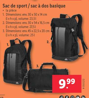 Sac de sport / sac à dos basique