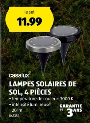 Lampes solaires de sol, 4 pièces