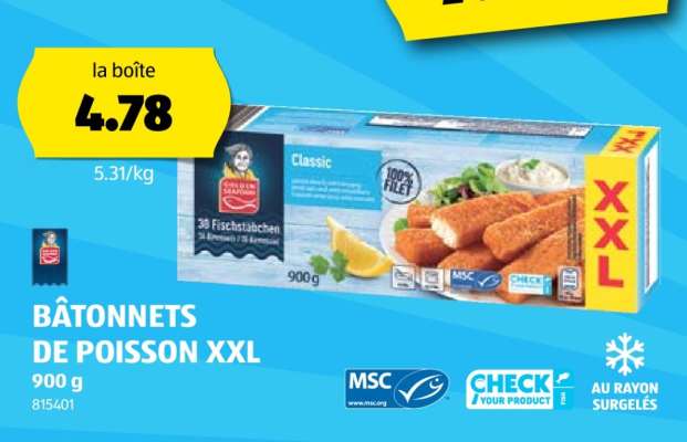 BÂTONNETS DE POISSON XXL
