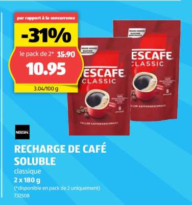 NESCAFÉ RECHARGE DE CAFÉ SOLUBLE
