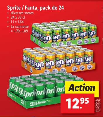 Sprite / Fanta, pack de 24