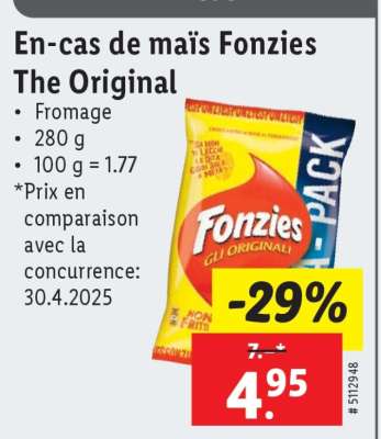 En-cas de maïs Fonzies The Original