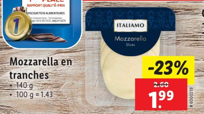 Mozzarella en tranches