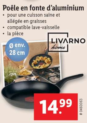 Poêle en fonte d'aluminium