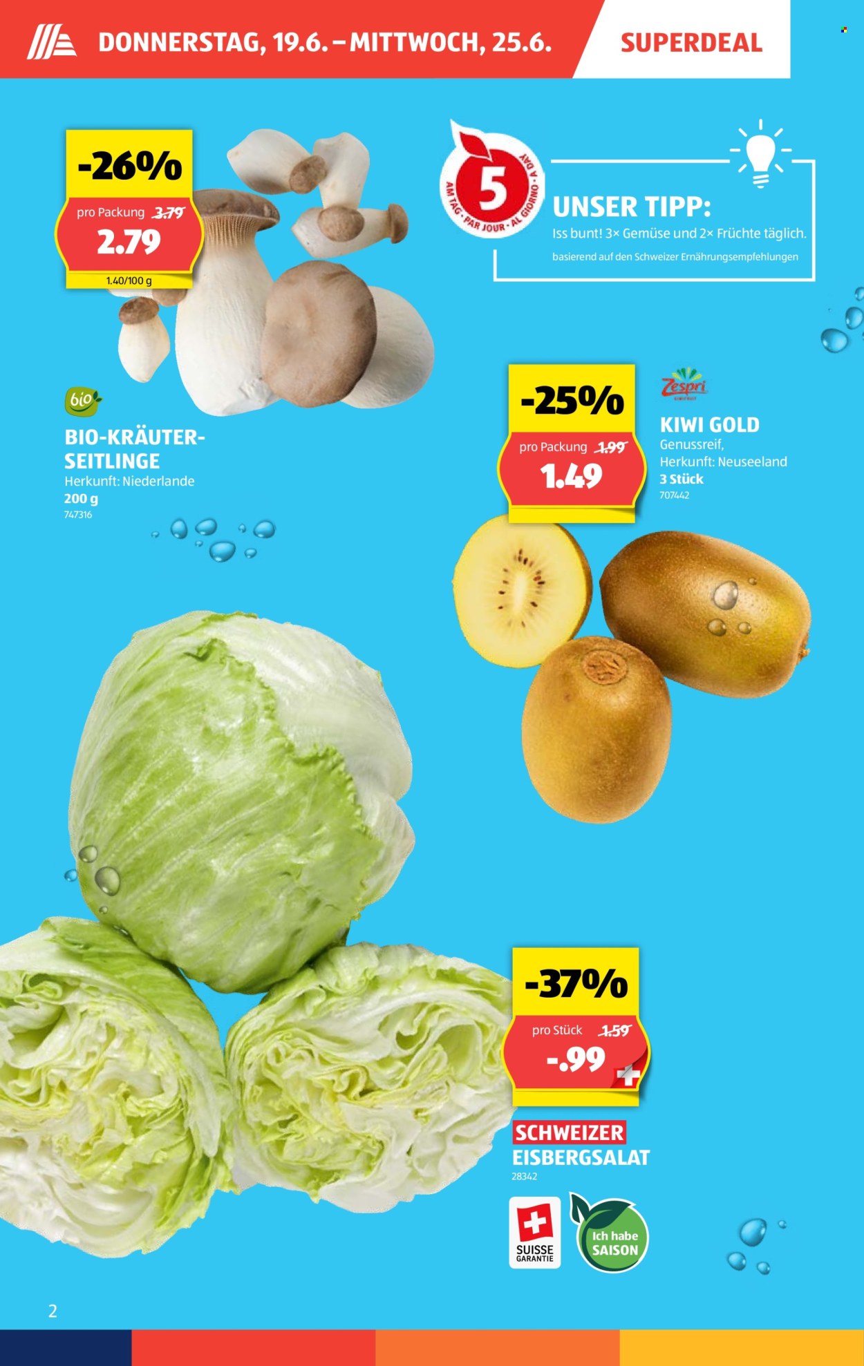 Catalogue Aldi - 19.6.2025 - 25.6.2025. Page 2. Page 2