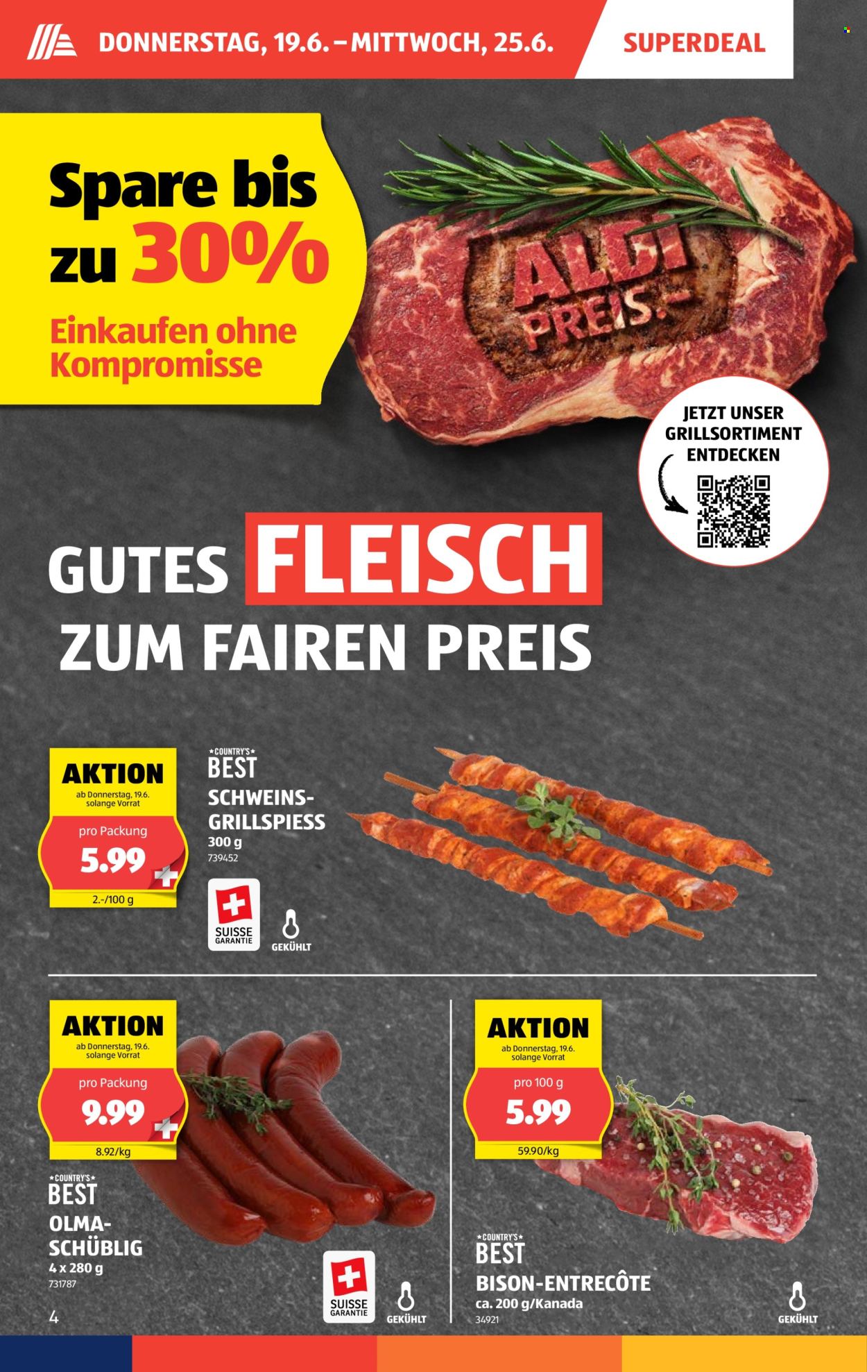 Catalogue Aldi - 19.6.2025 - 25.6.2025. Page 4. Page 4
