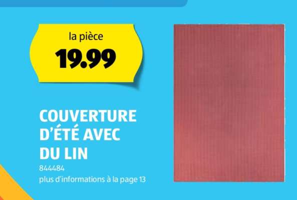 COUVERTURE D'ÉTÉ AVEC DU LIN