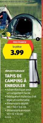 ADVENTURIDGE: TAPIS DE CAMPING À ENROULER