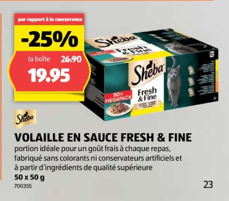 Sheba Fresh & Fine Volaille en Sauce
