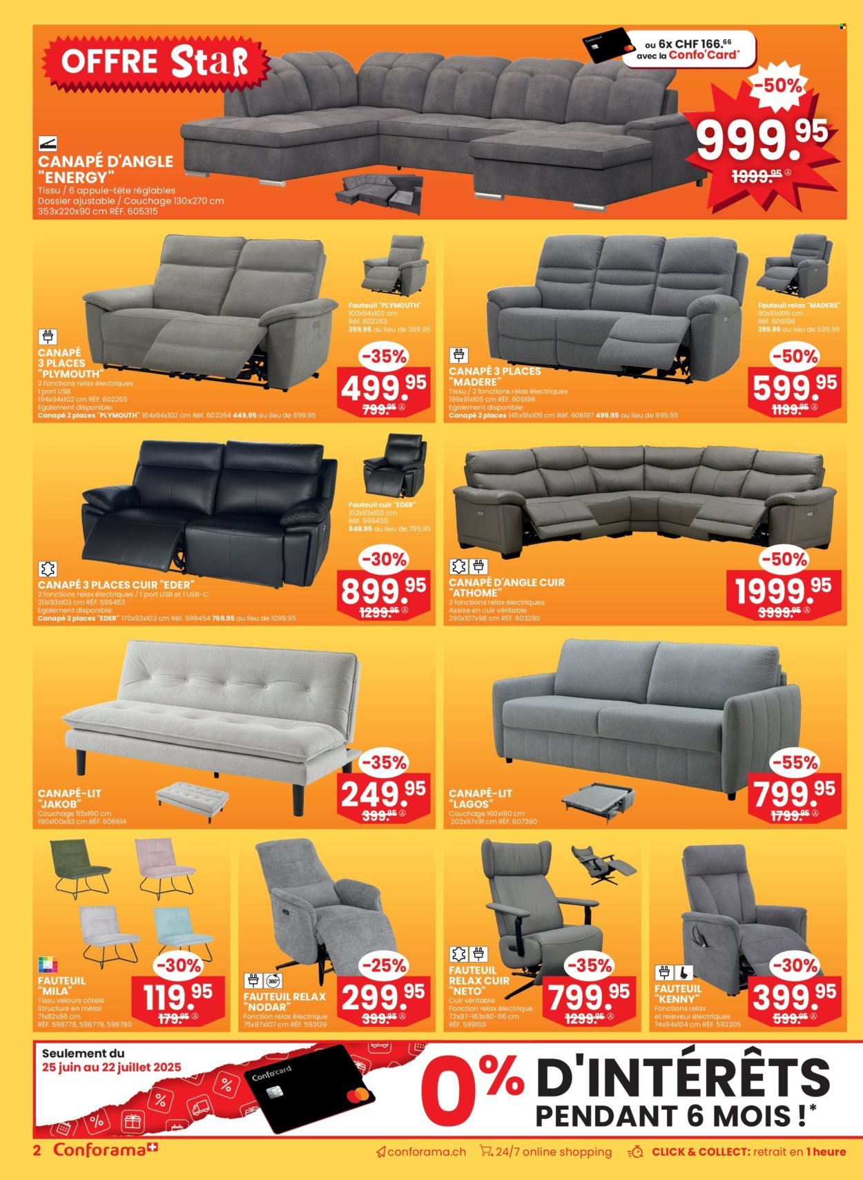 Catalogue Conforama - 25.6.2025 - 8.7.2025. Page 2. Page 2
