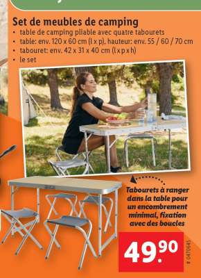 Set de meubles de camping