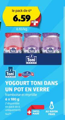 YOGOURT TONI DANS UN POT EN VERRE