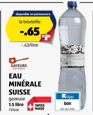 Eau minérale suisse