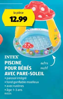 Piscine pour bébés avec pare-soleil