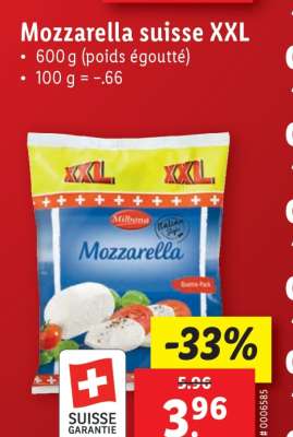Mozzarella suisse XXL