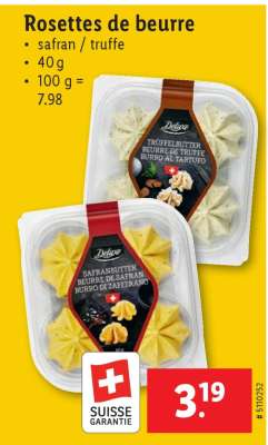 Rosettes de beurre