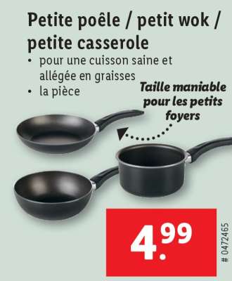 Petite poêle / petit wok / petite casserole