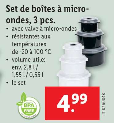 Set de boîtes à micro-ondes, 3 pcs.