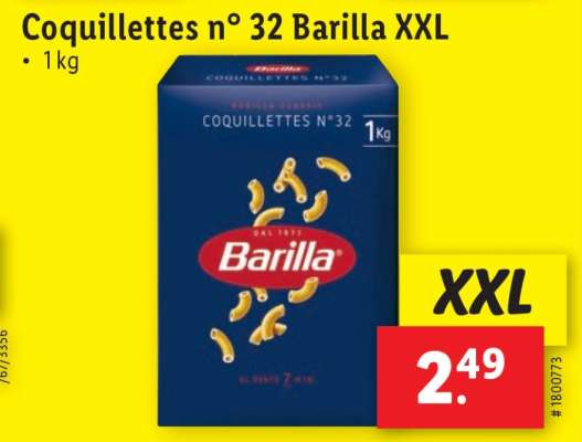 Coquillettes n° 32 Barilla XXL