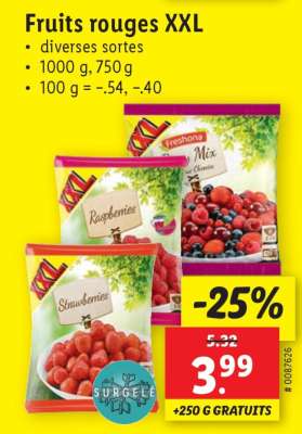 Fruits rouges XXL