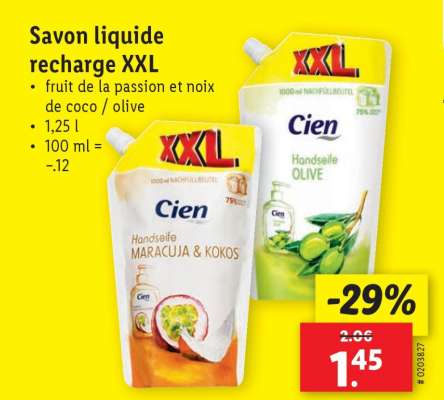 Cien Savon liquide recharge XXL