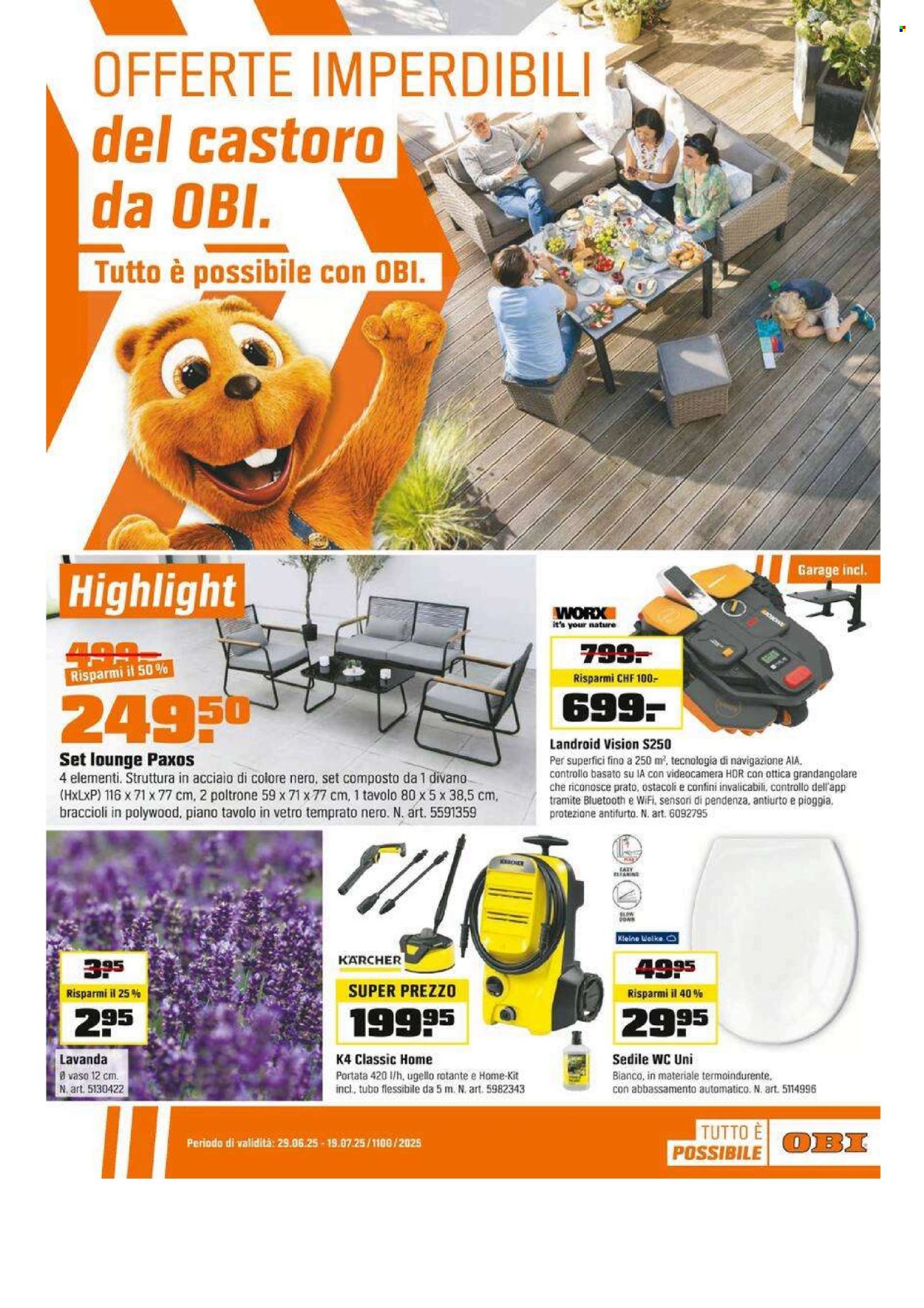 Catalogue OBI - 29.6.2025 - 19.7.2025. Page 1. Page 1