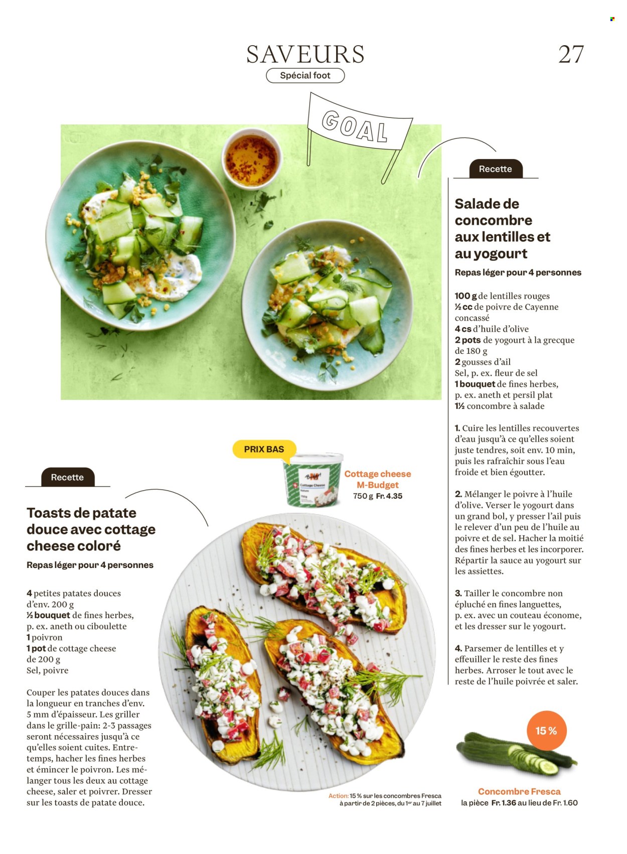 Catalogue Migros - 1.7.2025 - 7.7.2025. Page 27. Page 27