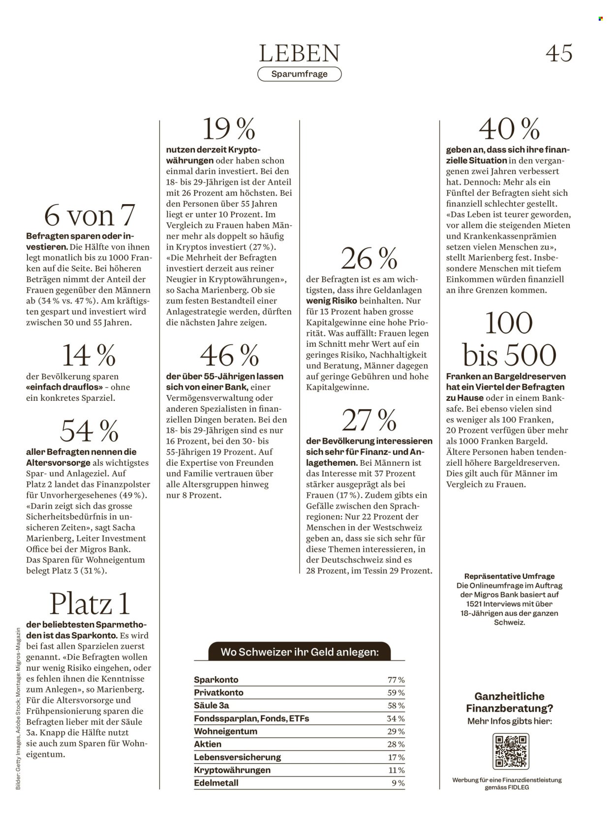 Catalogue Migros - 1.7.2025 - 7.7.2025. Page 45. Page 45