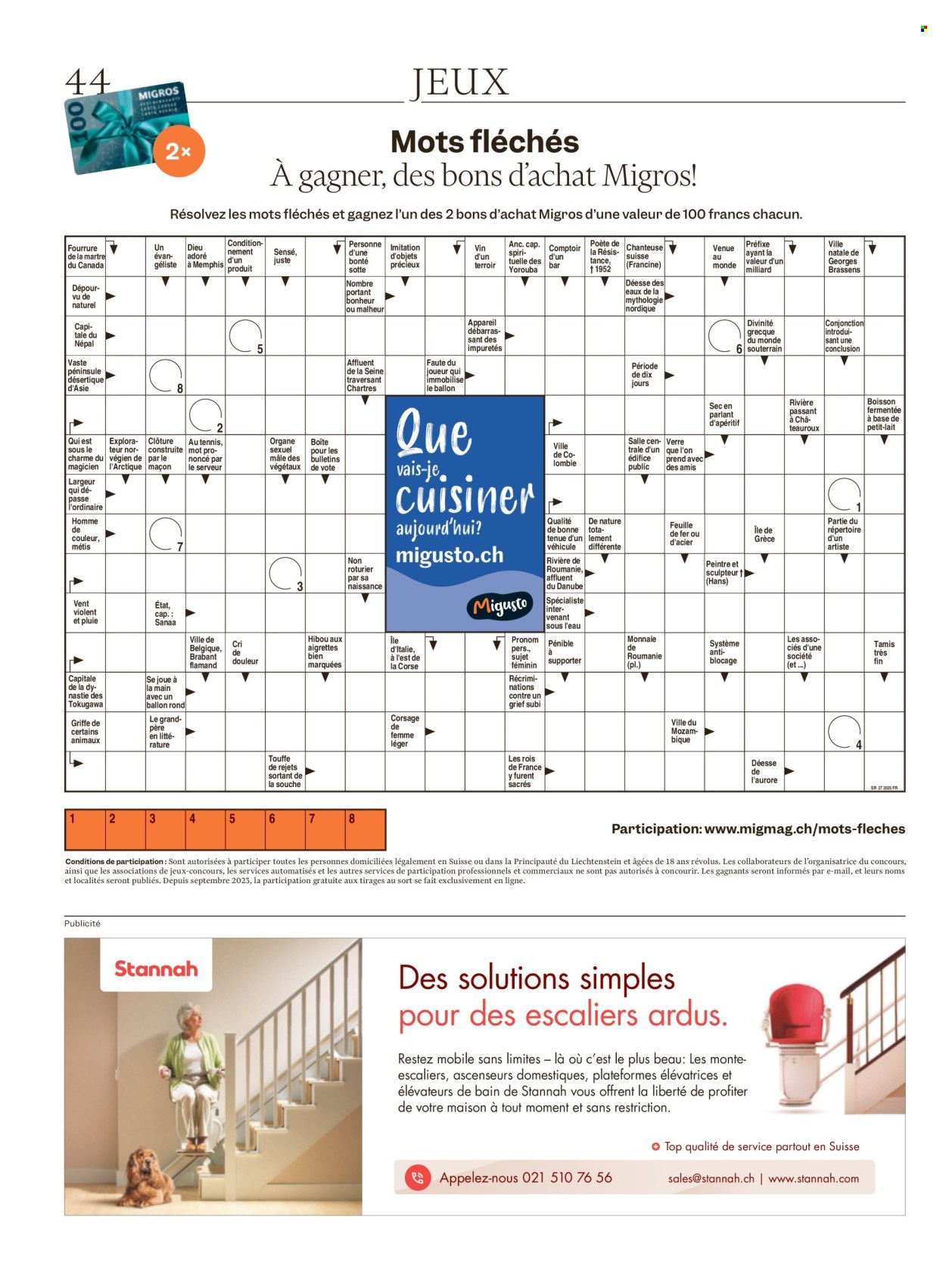 Catalogue Migros - 1.7.2025 - 7.7.2025. Page 44. Page 44