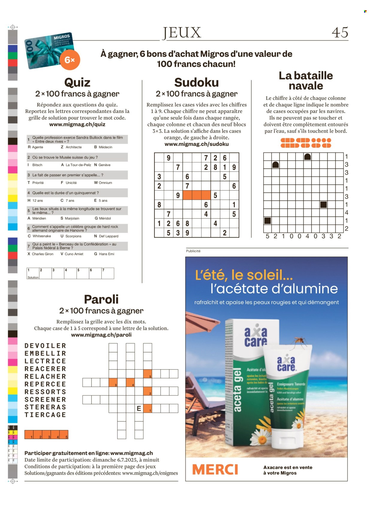 Catalogue Migros - 1.7.2025 - 7.7.2025. Page 45. Page 45