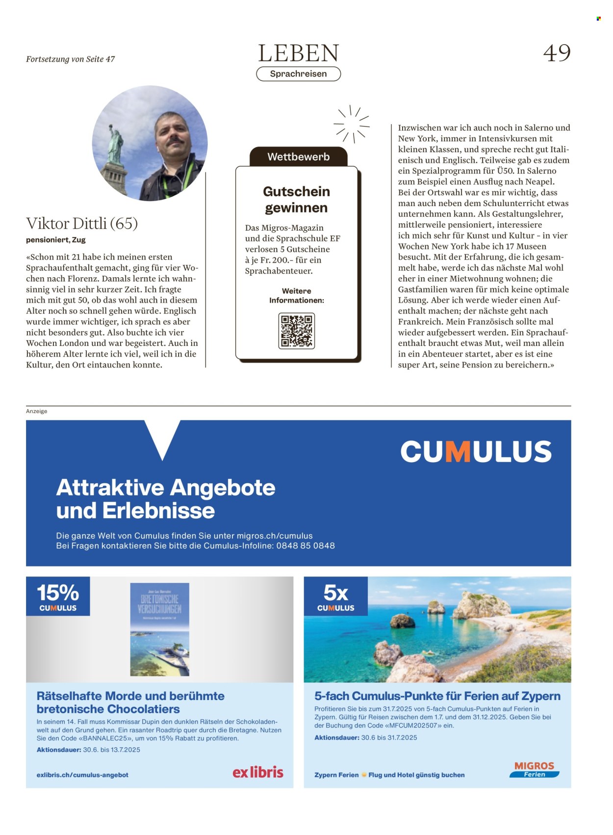Catalogue Migros - 1.7.2025 - 7.7.2025. Page 49. Page 49
