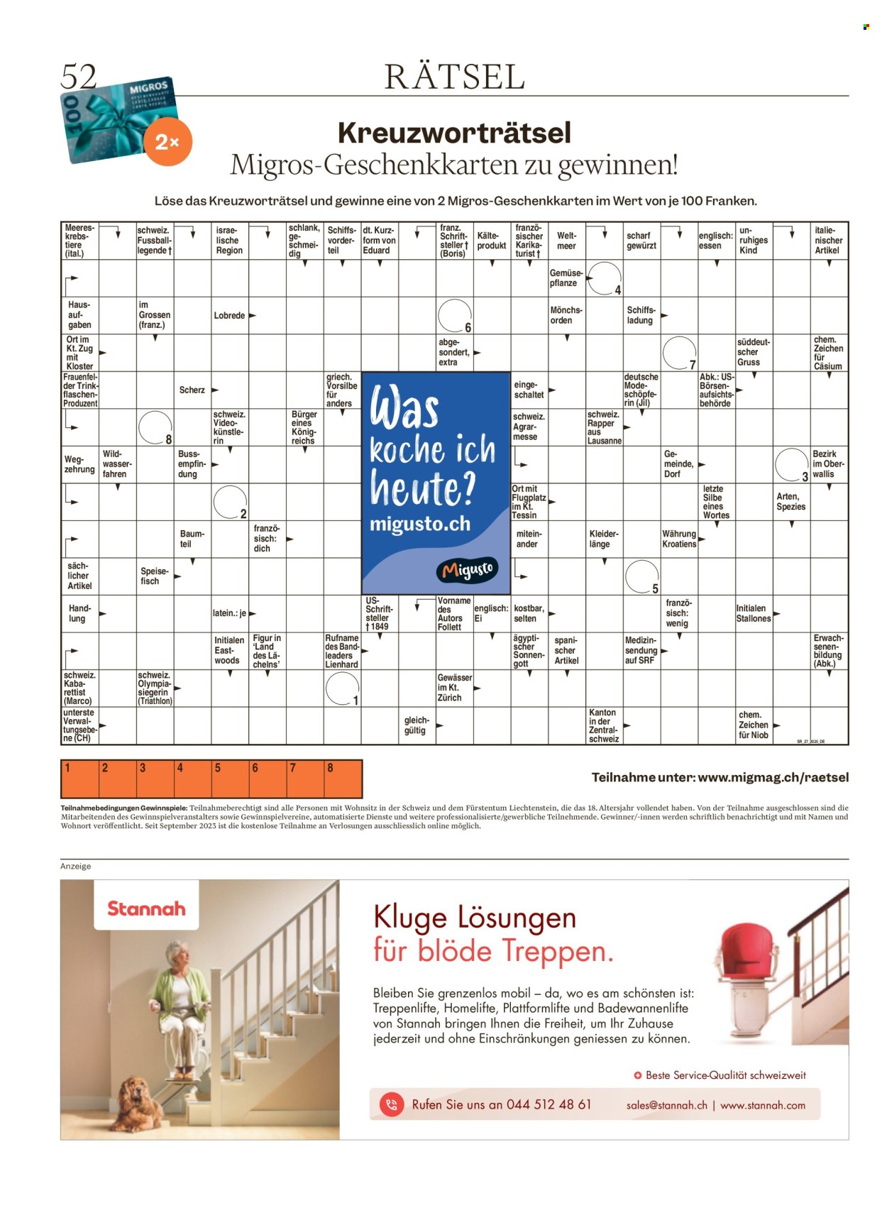 Catalogue Migros - 1.7.2025 - 7.7.2025. Page 52. Page 52