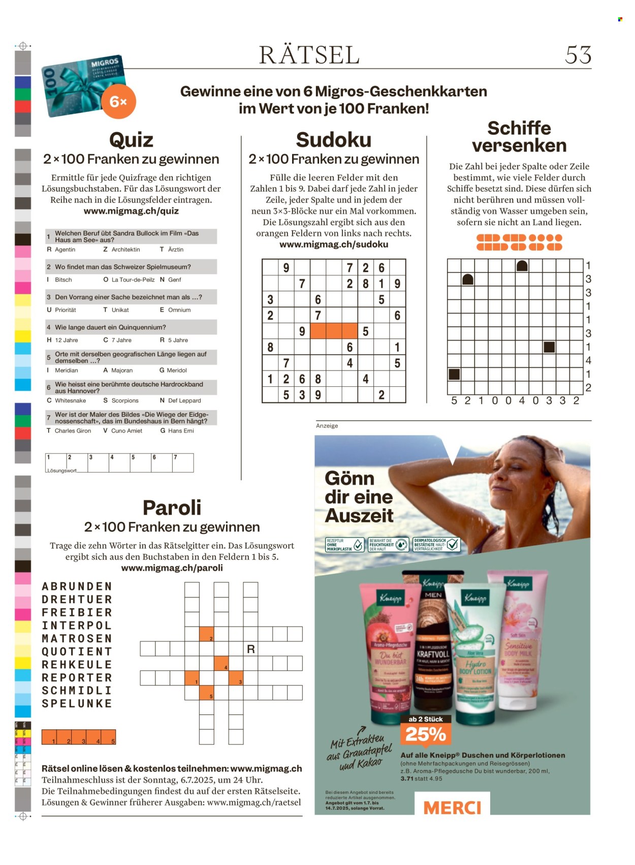 Catalogue Migros - 1.7.2025 - 7.7.2025. Page 53. Page 53