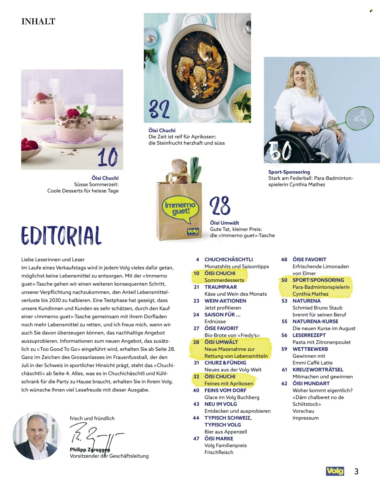 Catalogue Volg - 1.7.2025 - 31.7.2025. Page 3. Page 3