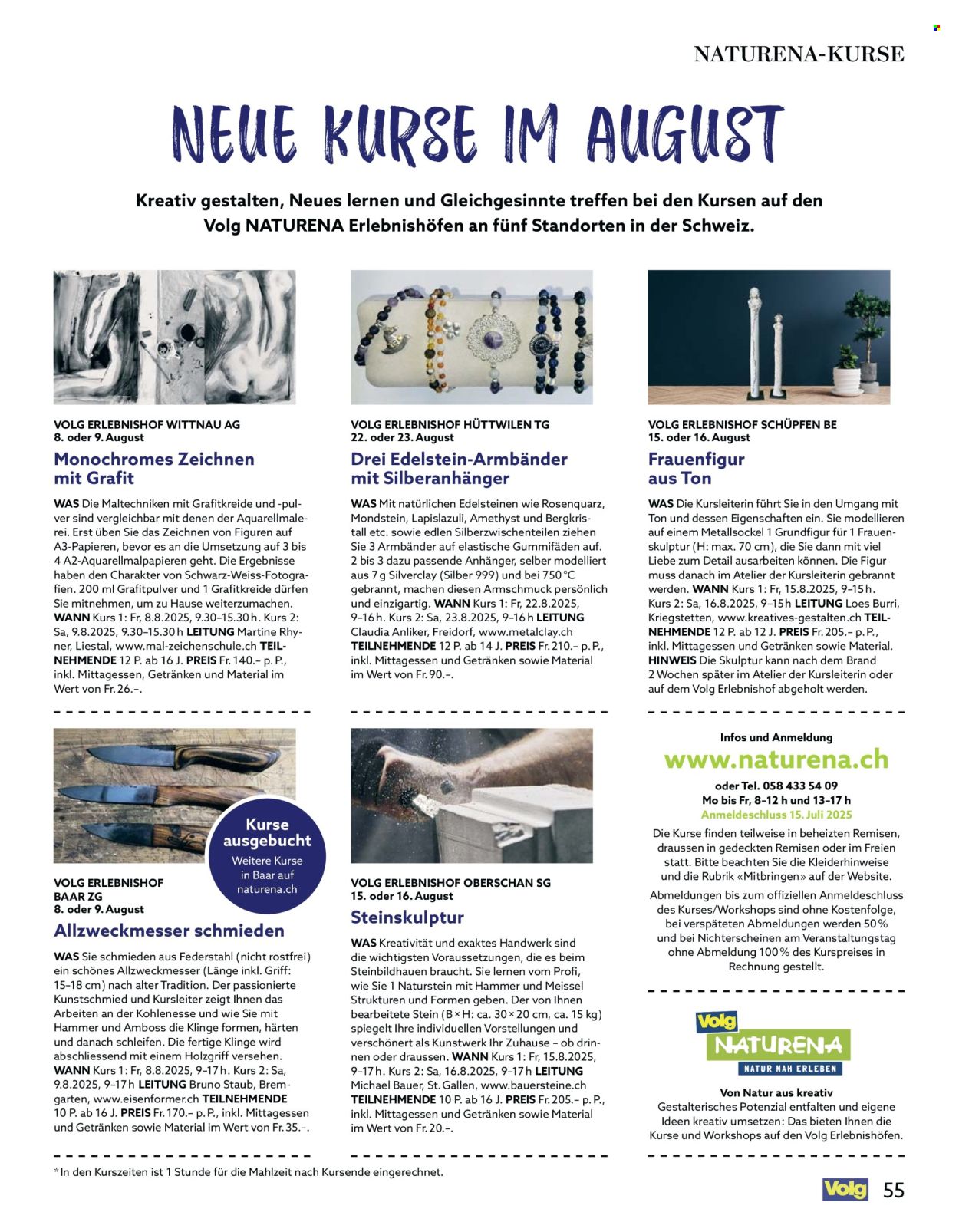Catalogue Volg - 1.7.2025 - 31.7.2025. Page 55. Page 55