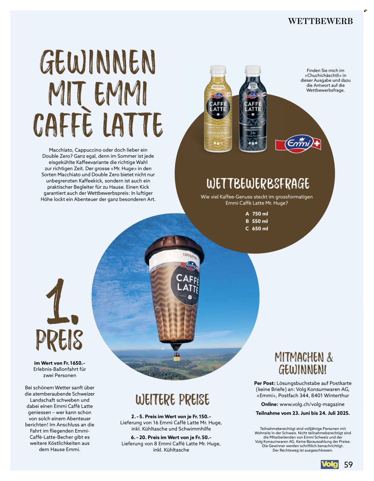 Catalogue Volg - 1.7.2025 - 31.7.2025. Page 59. Page 59
