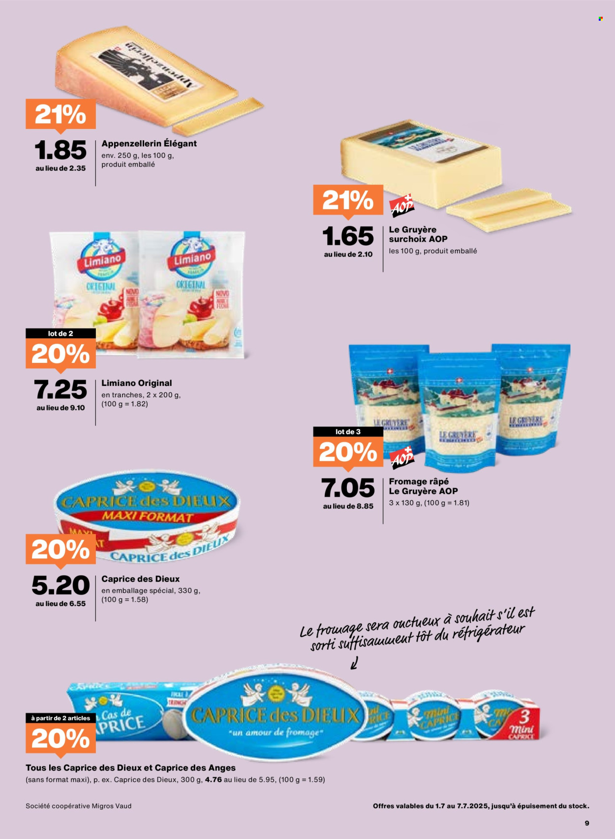 Catalogue Migros - 1.7.2025 - 7.7.2025. Page 9. Page 9