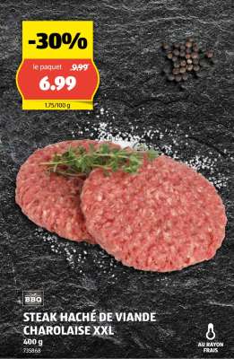 STEAK HACHÉ DE VIANDE CHAROLAISE XXL