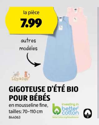 Gigoteuse d'été bio pour bébés