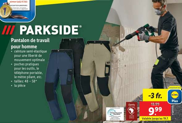 PARKSIDE Pantalon de travail pour homme
