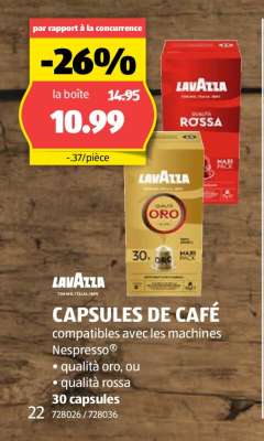 LAVAZZA CAPSULES DE CAFÉ