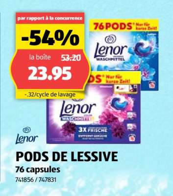 Lenor PODS DE LESSIVE