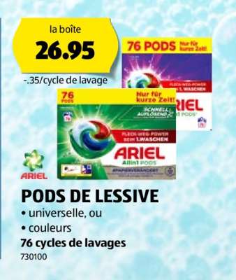 ARIEL PODS DE LESSIVE
