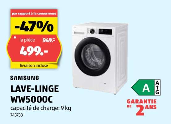SAMSUNG LAVE-LINGE WW5000C