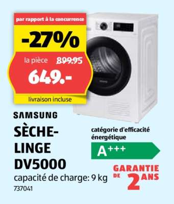 SAMSUNG SÈCHE-LINGE DV5000