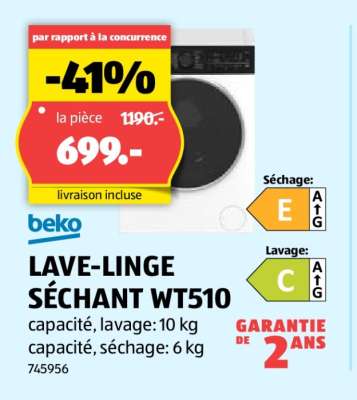 LAVE-LINGE SÉCHANT WT510