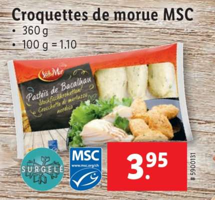 Croquettes de morue MSC