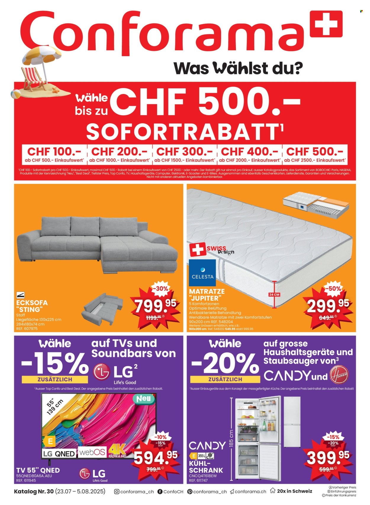 Catalogue Conforama - 23.7.2025 - 5.8.2025. Page 1. Page 1